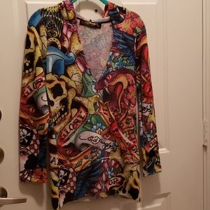 Bright and beautiful Ed Hardy hoodie